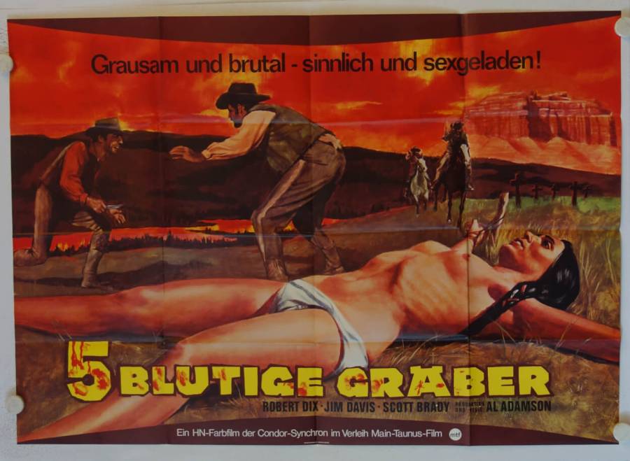 Five Bloody Graves original release german doublepanel movie poster
